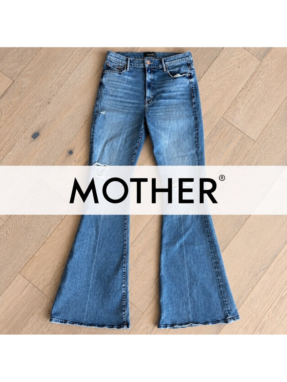 Mother The Super Cruiser Going In Circles Flared Jeans Size 31